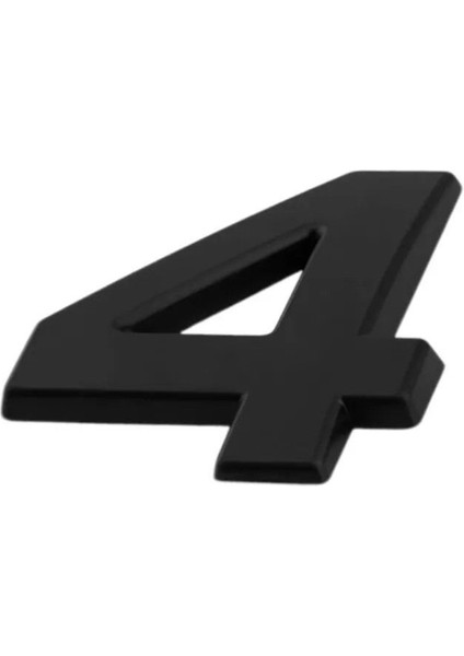 Kapı Numarası Yapışkanlı Küçük Boy 50 mm 5 cm Numara 4 Rakam Dört Sayı Siyah Renk Numaralar 1 Adet modelleri