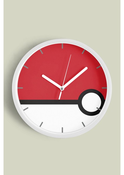 Modern Tasarım Duvar Saati - 30CM - Önü Camlı Beyaz Kasa - Sessiz Mekanizma