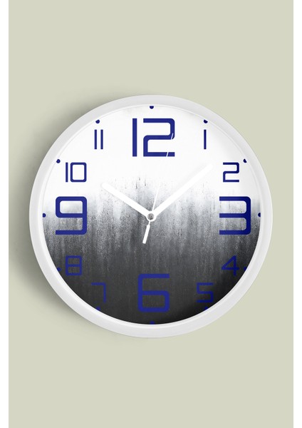 Soyut - Bohem - Geometrik Temalı Modern Duvar Saati - 30CM - Önü Camlı Beyaz Kasa - Sessiz Mekanizma