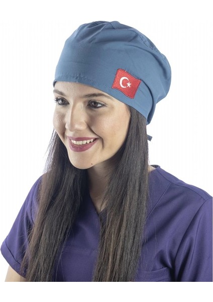 Bone Bayrak Işlemeli - 119 Petrol Mavi