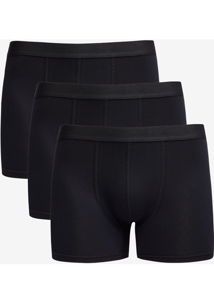Erkek Siyah 5'li Pamuklu Esnek Boxer Paketi