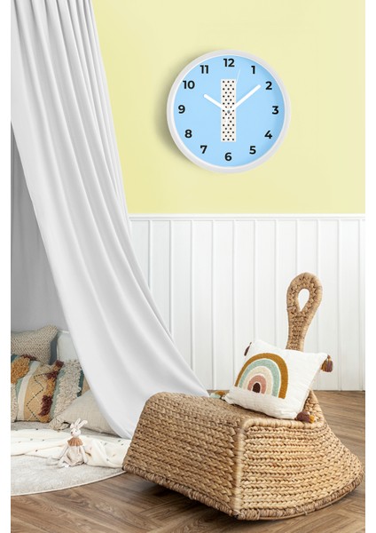 I Harfi Erkek Odası Duvar Saati - 30CM - Önü Camlı Beyaz Kasa - Sessiz Mekanizma fiyatları