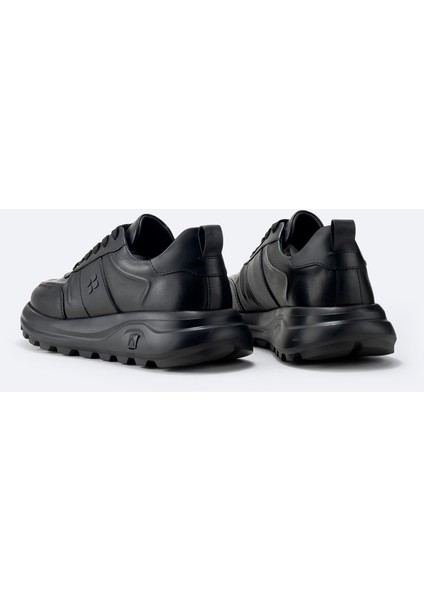 Erkek Siyah %100 Deri Esnek Taban Hafif Casual Ayakkabı A52Y8018