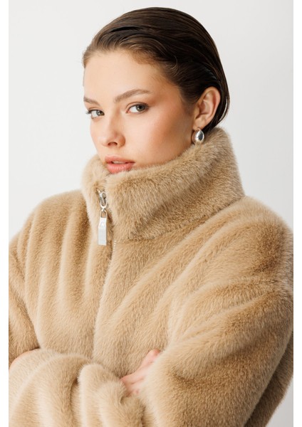 Dik Yaka Peluş Mont 6103-26K indirimleri