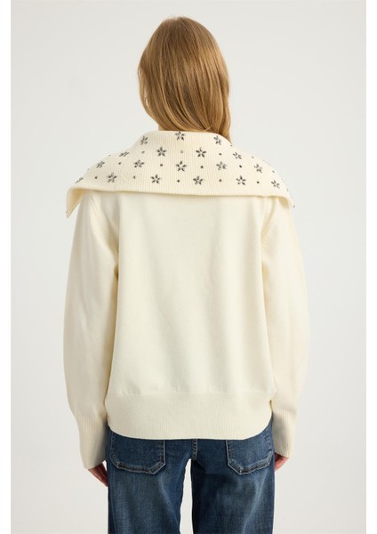 Çiçek Motifli Hırka indirimleri