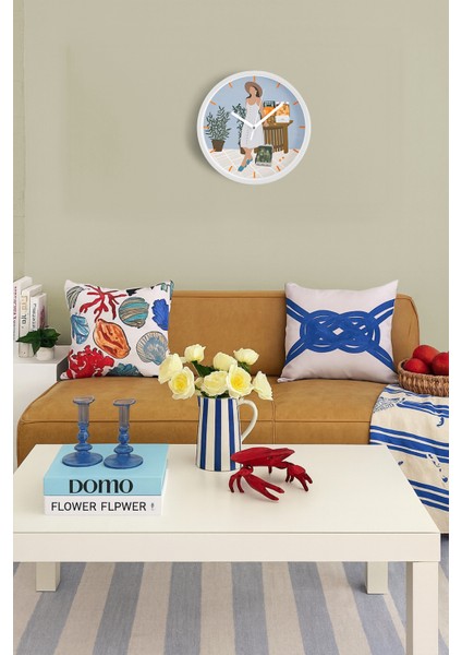 Modern Tasarım Duvar Saati - 30CM - Önü Camlı Beyaz Kasa - Sessiz Mekanizma fiyatları