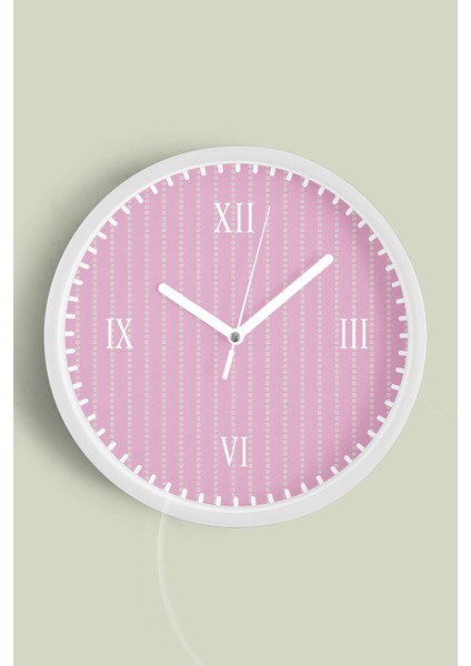 Modern Duvar Saati - 30CM - Önü Camlı Beyaz Kasa - Sessiz Mekanizma