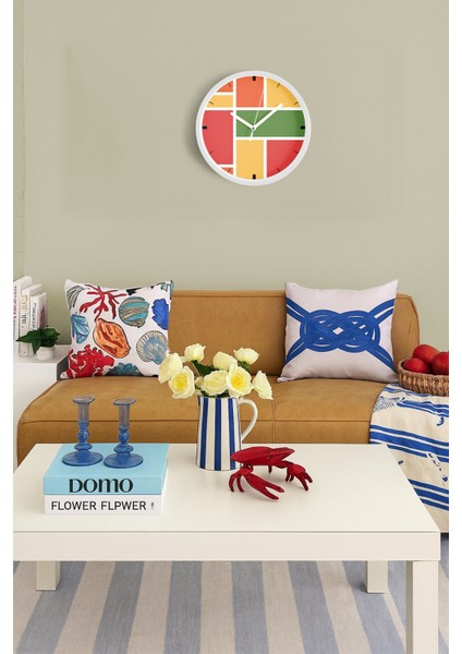 Modern Tasarım Duvar Saati - 30CM - Önü Camlı Beyaz Kasa - Sessiz Mekanizma fiyatları