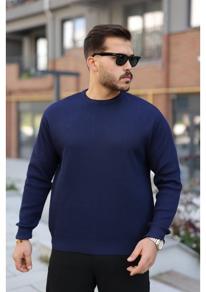 Erkek Selanik Örme Bisiklet Yaka Triko