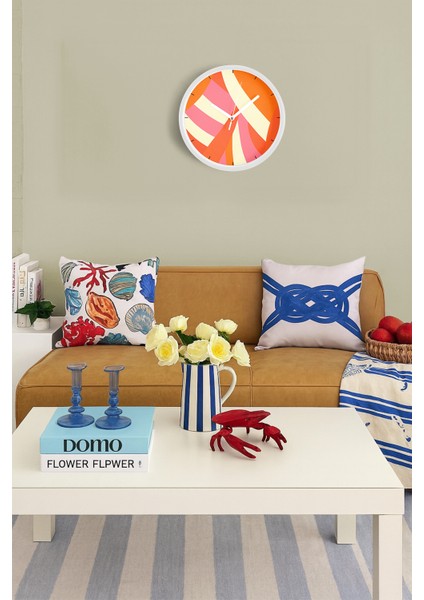 Modern Tasarım Duvar Saati - 30CM - Önü Camlı Beyaz Kasa - Sessiz Mekanizma fiyatları