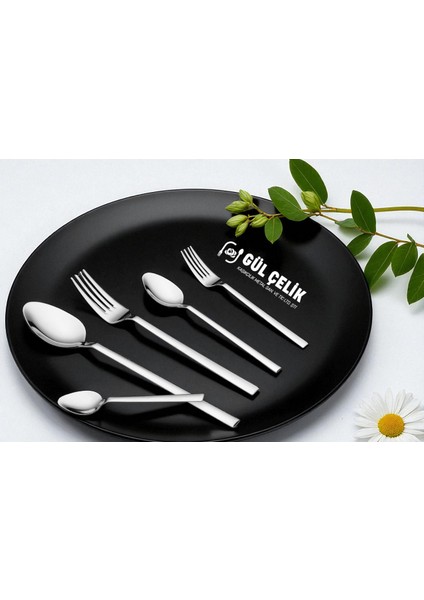 Çatal Kaşık Seti 30 Parça 6 Kişilik Sade Model 18/0 Kalite