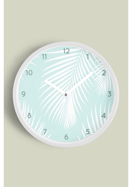 Modern Tasarım Duvar Saati - 30CM - Önü Camlı Beyaz Kasa - Sessiz Mekanizma