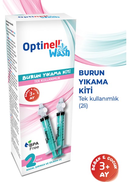 2 'li Şırıngalı Burun Aspiratörü Bebek Burun Temizleme Aparatı Şırınga 10 ml Enjektörü