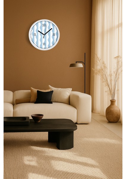 Modern Duvar Saati - 30CM - Önü Camlı Beyaz Kasa - Sessiz Mekanizma fiyatları