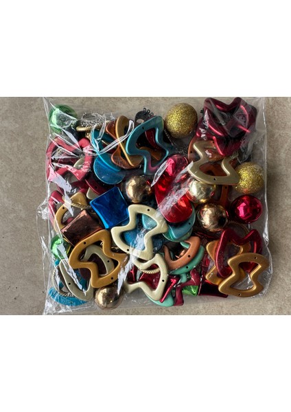 Karışık Paket Plastik Takı Malzemesi ,yılbaşı Süsü 500 Gram