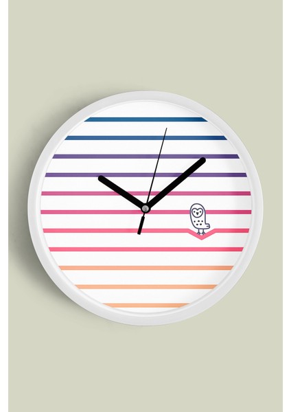 Modern Tasarım Duvar Saati - 30CM - Önü Camlı Beyaz Kasa - Sessiz Mekanizma