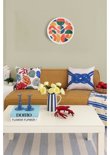 Geometrik Desenli Modern Tasarım Duvar Saati - 30CM - Önü Camlı Beyaz Kasa - Sessiz Mekanizma fiyatları
