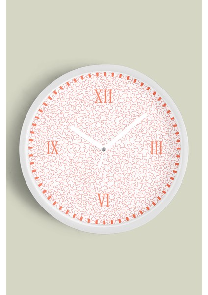 Modern Duvar Saati - 30CM - Önü Camlı Beyaz Kasa - Sessiz Mekanizma