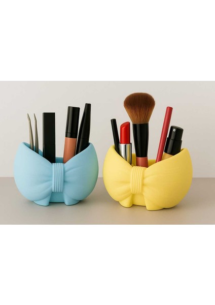 3'lü El Yapımı Kurdele Tasarımlı Saksı Seti - Handmade Taş Tozu Sukulent Mumluk Dekoratif Biblo 8cm fiyatları