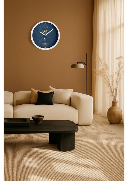 Balık Burcu - Burçlar Modern Duvar Saati - 30CM - Önü Camlı Beyaz Kasa - Sessiz Mekanizma fiyatları