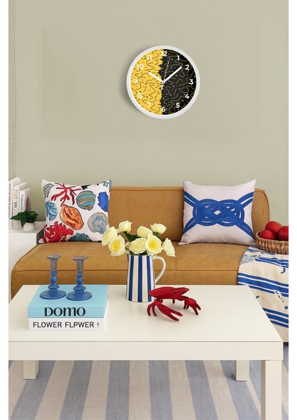 Modern Tasarım Duvar Saati - 30CM - Önü Camlı Beyaz Kasa - Sessiz Mekanizma fiyatları