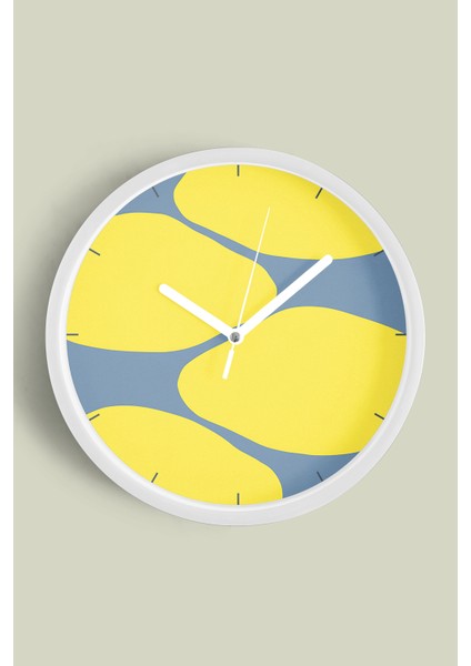 Modern Tasarım Duvar Saati - 30CM - Önü Camlı Beyaz Kasa - Sessiz Mekanizma