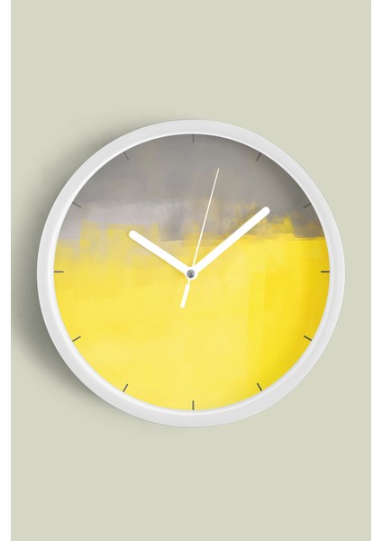 Modern Tasarım Duvar Saati - 30CM - Önü Camlı Beyaz Kasa - Sessiz Mekanizma