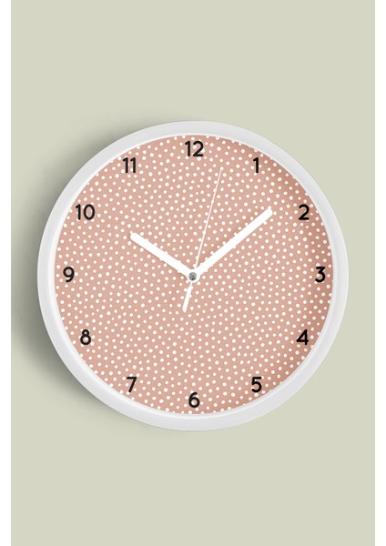 Modern Tasarım Duvar Saati - 30CM - Önü Camlı Beyaz Kasa - Sessiz Mekanizma