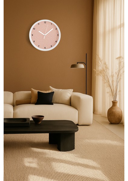 Modern Tasarım Duvar Saati - 30CM - Önü Camlı Beyaz Kasa - Sessiz Mekanizma fiyatları