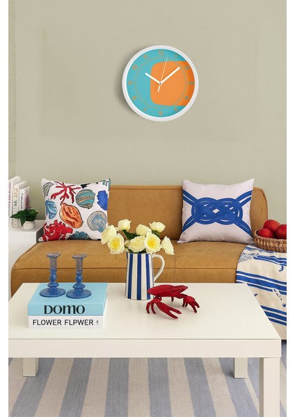 Modern Tasarım Duvar Saati - 30CM - Önü Camlı Beyaz Kasa - Sessiz Mekanizma fiyatları