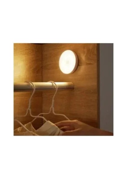 USB Şarjlı 2 Adet Beyaz LED Işık Lamba Hareket Sensörlü Modern Tasarım ve Yüksek Parlaklık