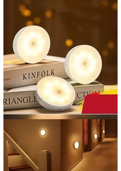 USB Şarjlı 2 Adet Beyaz LED Işık Lamba Hareket Sensörlü Modern Tasarım ve Yüksek Parlaklık modelleri