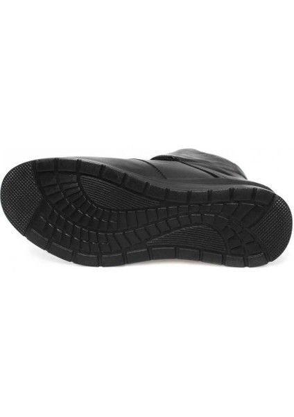 21352 Peykan Siyah Kadın Hakiki Deri Bot