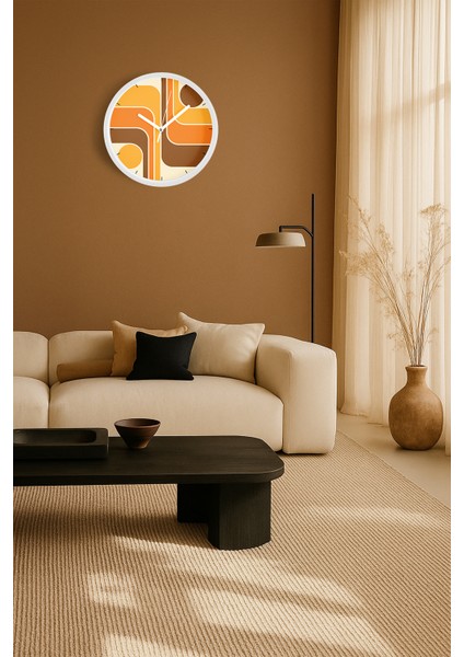 Yansıtmalı Modern Tasarım Duvar Saati - 30CM - Önü Camlı Beyaz Kasa - Sessiz Mekanizma fiyatları