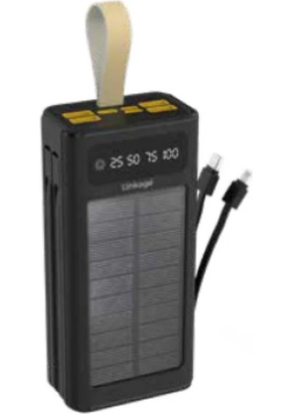 P37 30000 mAh Güneş Enerjili Powerbank, Hızlı Şarj, Çift USB Çıkışlı, Suya ve Darbelere Dayanıklı Taşınabilir Şarj Cihazı