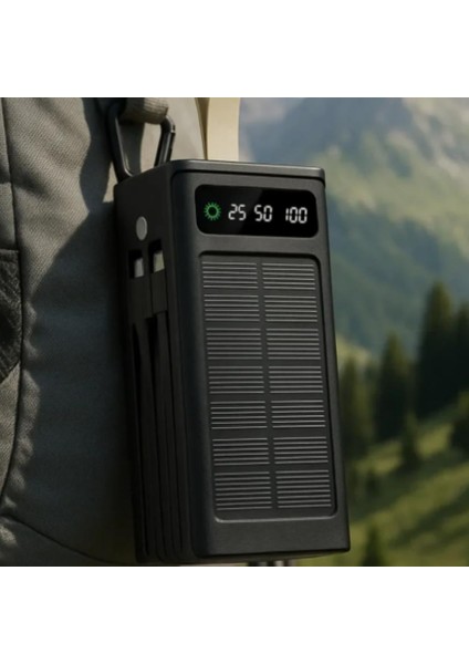 P37 30000 mAh Güneş Enerjili Powerbank, Hızlı Şarj, Çift USB Çıkışlı, Suya ve Darbelere Dayanıklı Taşınabilir Şarj Cihazı modelleri