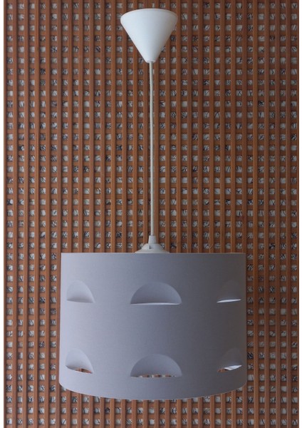 Motifli Gri M-549 Kumaş Kaplama Avize Salon Oturma Odası Yatak Odası Genç ve Çocuk Odası Avize