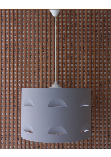 Motifli Gri M-549 Kumaş Kaplama Avize Salon Oturma Odası Yatak Odası Genç ve Çocuk Odası Avize modelleri