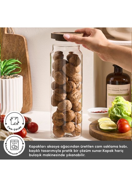 Mova Akasya Saklama Kabı 1350 ml modelleri