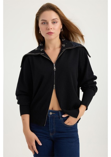 Çiçek Motifli Hırka