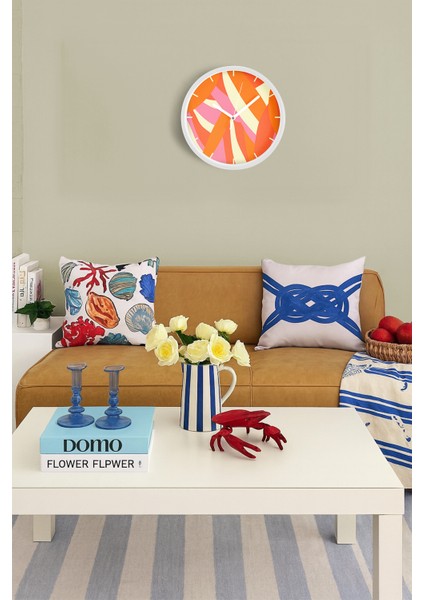 Modern Tasarım Duvar Saati - 30CM - Önü Camlı Beyaz Kasa - Sessiz Mekanizma fiyatları