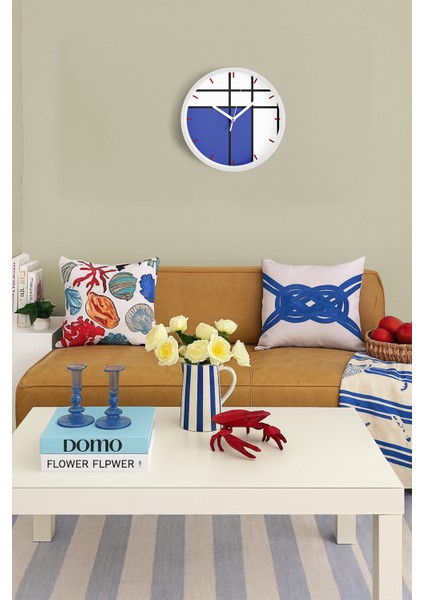 Modern Tasarım Duvar Saati - 30CM - Önü Camlı Beyaz Kasa - Sessiz Mekanizma fiyatları