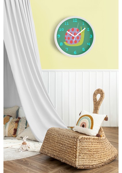 Renkli Ördekler Çocuk Odası Duvar Saati - 30CM - Önü Camlı Beyaz Kasa - Sessiz Mekanizma fiyatları