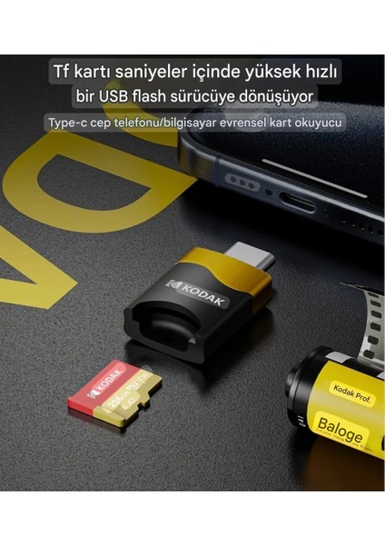 Kart Okuyucu Type-C Giriş Ce Lisanslı Mikro Sd/tf Hafıza Kartı Kart Okuyucu Telefon Dizüstü Bilgisayar Laptop Tak Çalıştır Yüksek Hızlı Kart Okuyucu modelleri