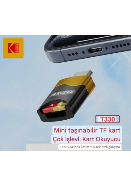 Kart Okuyucu Type-C Giriş Ce Lisanslı Mikro Sd/tf Hafıza Kartı Kart Okuyucu Telefon Dizüstü Bilgisayar Laptop Tak Çalıştır Yüksek Hızlı Kart Okuyucu