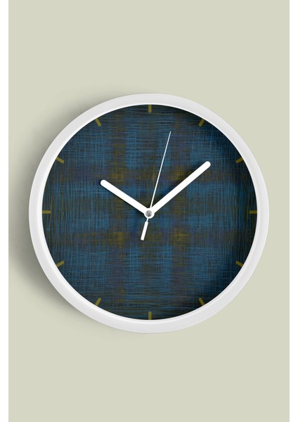 Modern Tasarım Duvar Saati - 30CM - Önü Camlı Beyaz Kasa - Sessiz Mekanizma