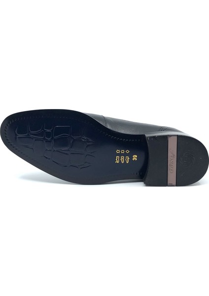 Siyah Hakiki Deri Erkek Ayakkabı 1121 114 903 fırsatları