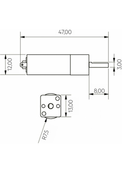 Core 6V 400 Rpm Dc Motor - Yüksek Torklu modelleri