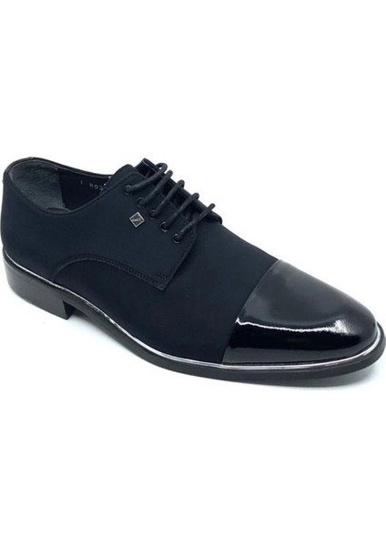 Bağcıklı Siyah Rugan Saten Erkek Klasik Ayakkabı 8026 430 505