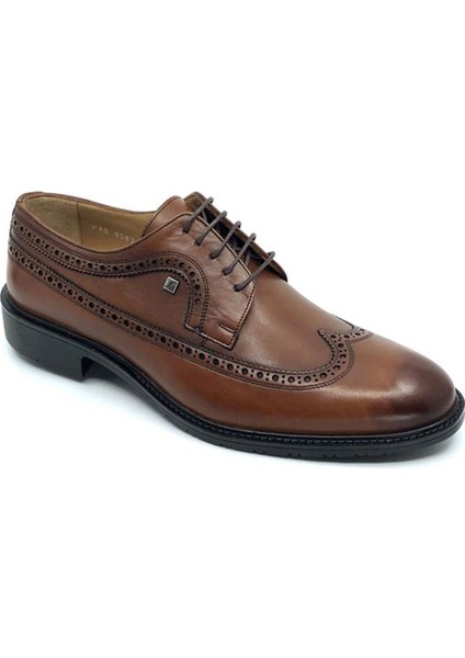 Bağcıklı Taba Hakiki Deri Kauçuk Taban Erkek Klasik Ayakkabı 8582 45